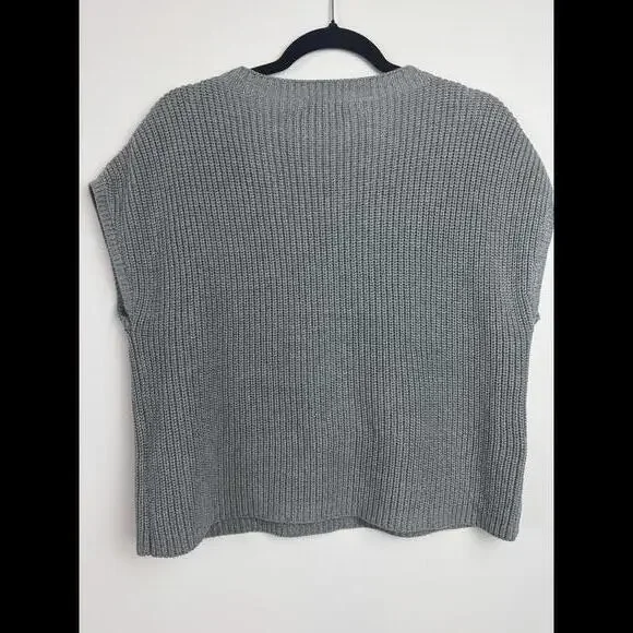 Lillusory Gray Knit Sweater with Pocket size Large - Picture 3 of 5